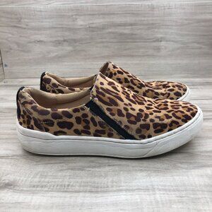 Dr. Scholls Shoes Womens 8 Leopard Print Fabic Slip On Comfort